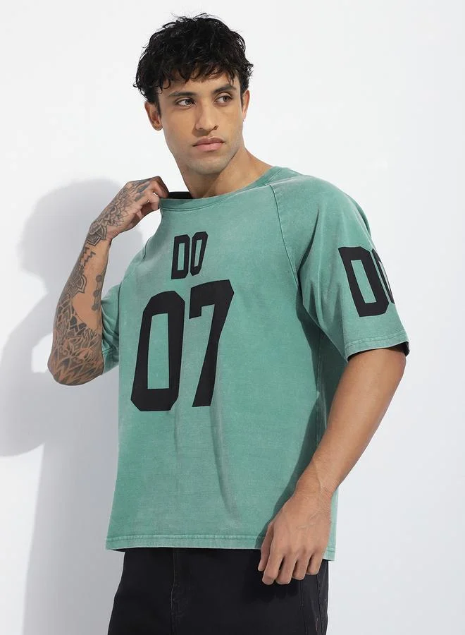 Difference of Opinion Men Oversized Washed Raglan Sleeve T-Shirt